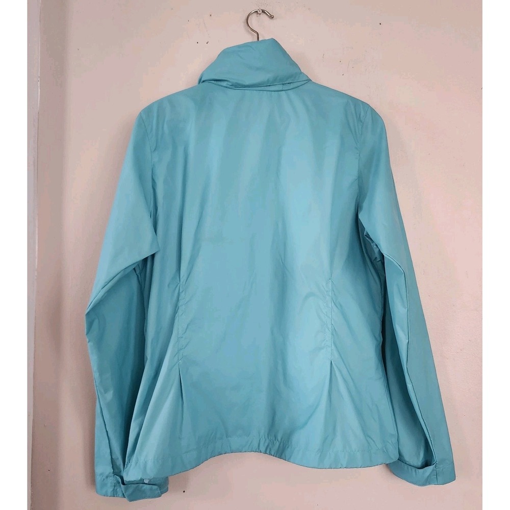 Columbia Switchback III Womens Sz L Packable Hooded Rain Teal Jacket Full Zip - Picture 3 of 5